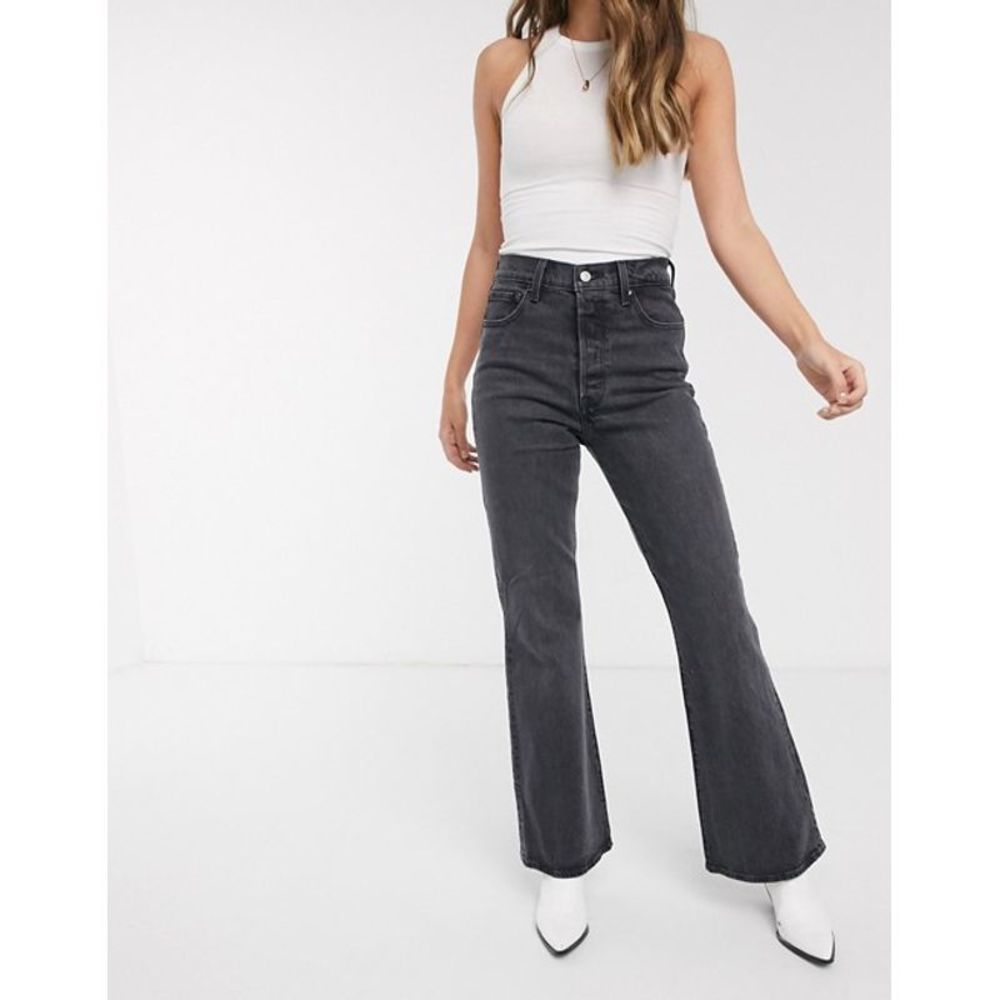 Levi’s Black Ribcage Flare Button Fly Jeans